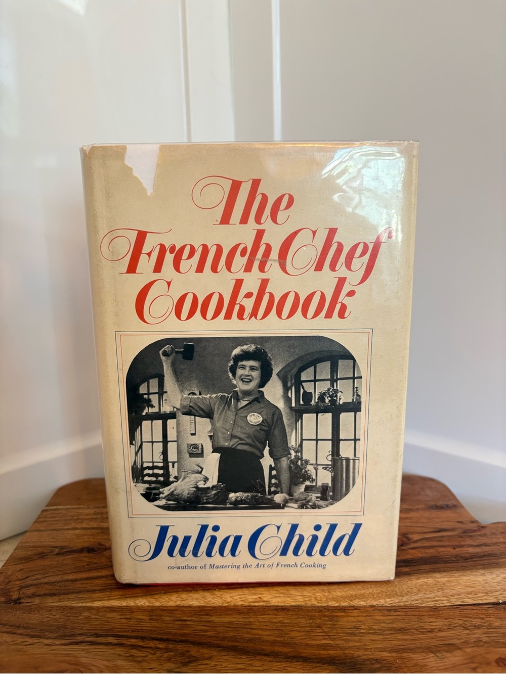 The French Chef Cookbook by Julia Child - Red & Blue Text Vintage Cover